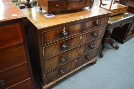 A George III mahogany chest of drawers.