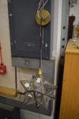 A star shaped hanging light.
