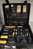 A Bergeon professional leather cased watch repair kit.