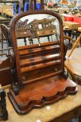 A Victorian mahogany dressing table mirror.