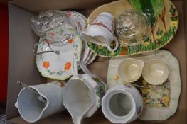 Decorative china and glass.