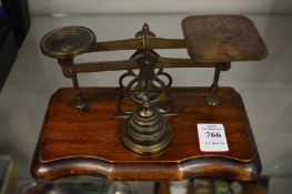 Postal scales and weights.