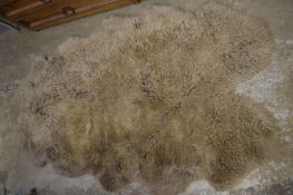 A sheepskin rug.