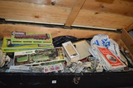 Quantity of model railway carriages, accessories etc.