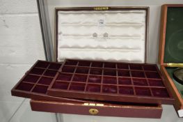 A Spink & Son Ltd, red leather coin collectors case.