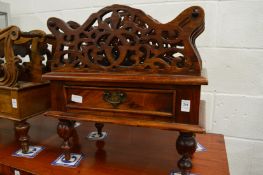 A 19th century style mahogany Canterbury.