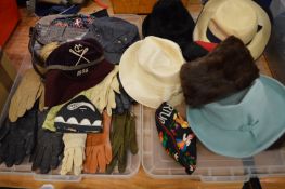 Quantity of hats and gloves etc.