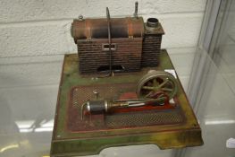 A Marklin spirit powered boiler with pump.