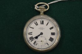 A gentlemans plated pocket watch.