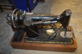 A Singer sewing machine.