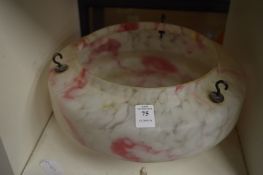 A 1930's opaque glass ceiling shade.