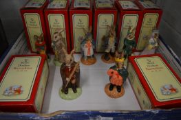Royal Doulton Bunnykins Robin Hood Collection to include Robin Hood, Maid Marion, Will Scarlet, King