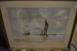 Frederick Hartnoll Brown, making ready for sea, watercolour and another watercolour.