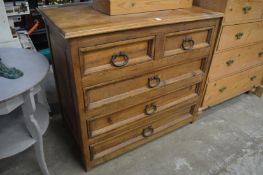 Continental style pine chest of drawers.