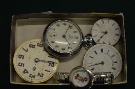 Pocket watch, wristwatch and watch parts.
