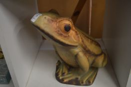 Large pottery frog.