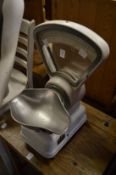 An old set of grocers scales.