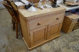 Victorian pine sideboard or cupboard.