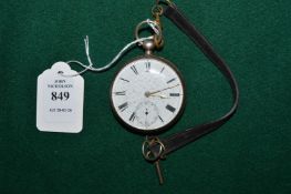 A silver cased pocket watch.