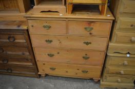 Late 19th century pine chest of drawers.