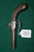 A 19th century percussion pocket pistol.