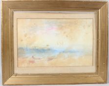 FOLLOWER OF JMW TURNER Cityscape, possibly London watercolour 28 x 45cm