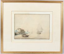 ATTRIBUTED TO GEORGE WALKER (19TH CENTURY) 'View from the Isle of Dogs April 28th 1803'