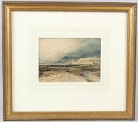 COPLEY FIELDING (1787-1855) Landscape with track and figures on a cart watercolour signed and