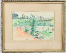 GEORGE WEISSBORT (1928-2013) Landscape with trees watercolour signed and dated 1952 22.5 x 32.5cm