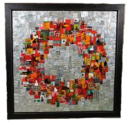 ALEX NWOKOLO (b.1963) 'Global Networking' mixed media on board Inscribed and dated 2012 verso 122