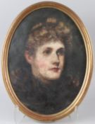 ENGLISH SCHOOL (19TH CENTURY) Bust portrait of a young woman possibly Ellen Terry oil on canvas (a/