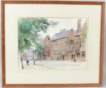 GEORGE WEISSBORT (1928-2013) 'Red Brick University' possibly Cambridge watercolour signed and