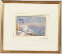 CHARLES ROWBOTHAM (1826-1904) View of the Bay of Naples watercolour signed 12.5 x 19cm