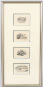 THOMAS BEWICK (1753-1828) Four scenes of a man in different activities woodblock prints in a