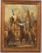 HENRY SCHAEFER (b.1815) 'Nurenberg Bavaria' oil on canvas (a/f) signed with a monogram, dated 1887