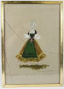 BERKELEY SUTCLIFFE 'Cinderella - The Wood - Village Girls' original gouache theatre costume design