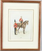 MANNER OF RICHARD SIMKIN (1840-1926) Two cavalry officers with date 1894 watercolour 20 x 15cm