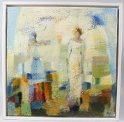 ICELANDIC SCHOOL (CONTEMPORARY) 'The Bright Maiden' acrylic on canvas signed indistinctly