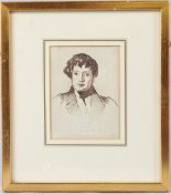 WILLIAM EDWARD FROST (1810-1877) Portrait of a young man ink drawing inscribed 'James Henry Frost