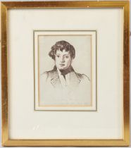 WILLIAM EDWARD FROST (1810-1877) Portrait of a young man ink drawing inscribed 'James Henry Frost