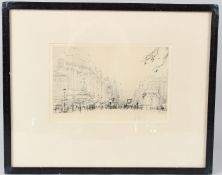 WILLIAM WALCOT (1874-1943) Marble Arch Oxford Street London etching signed 13.5 x 21.5cm plate