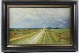 AFTER ISAAC LEVITAN 'The Vladimirka Road' oil on canvas board 31 x 50.5cm