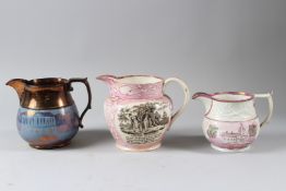 A SUNDERLAND LUSTRE JUG 