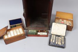 A QUANTITY OF MICROSCOPE SLIDES.