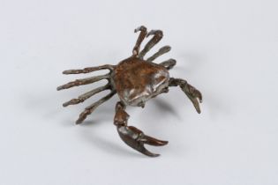A JAPANESE OKIMONO CRAB. 9cms.