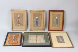 A 19TH CENTURY INDIAN ILLUMINATED DOUBLE PAGE CALLIGRAPHY MANUSCRIPT, framed and glazed; together