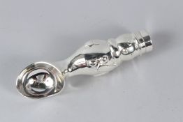 A PLATED SNOWMAN ICE CREAM SCOOP. 18cms long.