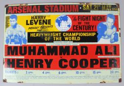 AN ENAMEL BOXING SIGN 