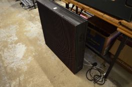 An LED illuminated sign.