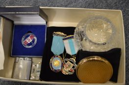 Masonic badges and other items.